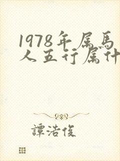 1978年属马人五行属什么命封面