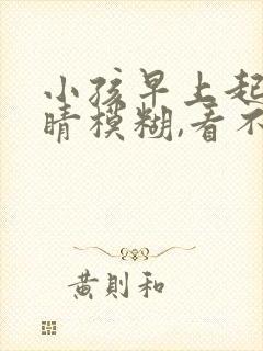 小孩早上起来眼睛模糊,看不清楚什么原因?