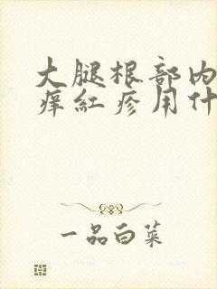大腿根部内侧瘙痒红疹用什么药治疗封面