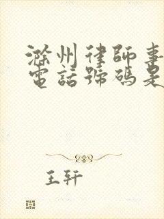 滁州律师事务所电话号码是多少封面