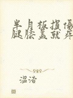 半月板损伤伸直腿膝盖就疼怎么治