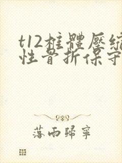 t12椎体压缩性骨折保守治疗一个月
