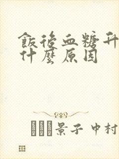 饭后血糖升高是什么原因