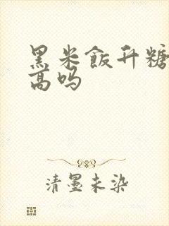 黑米饭升糖指数高吗