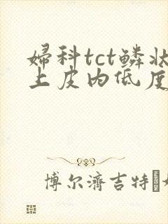 妇科tct鳞状上皮内低度病变封面