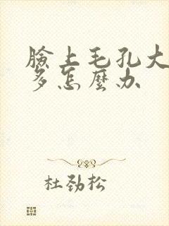 脸上毛孔大痘痘多怎么办