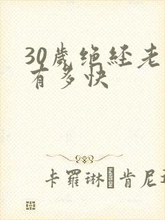 30岁绝经老得有多快