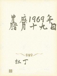 农历1969年腊月十九日命运立封面