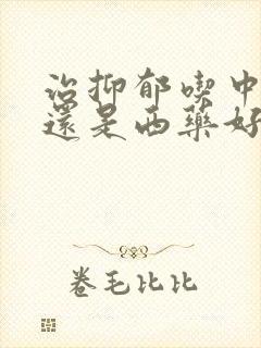 治抑郁吃中药好还是西药好
