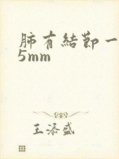 肺有结节一年长5mm