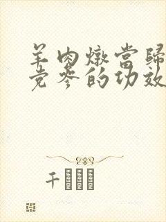 羊肉炖当归黄芪党参的功效封面