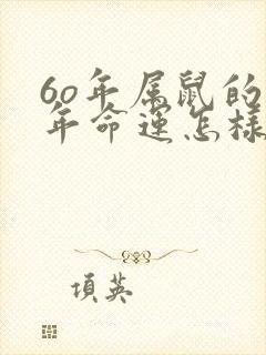 6o年属鼠的今年命运怎样封面