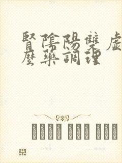肾阴阳双虚用什么药调理
