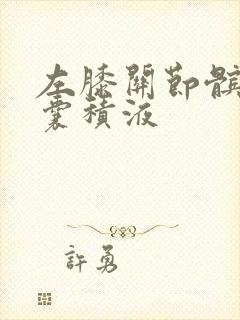 左膝关节髌上滑囊积液