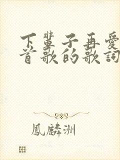 下辈子再爱是哪首歌的歌词