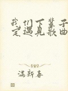 我们下辈子不一定遇见歌曲原唱