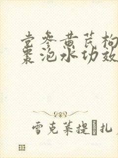党参黄芪枸杞红枣泡水功效及作用
