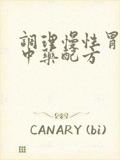 调理慢性胃炎的中药配方