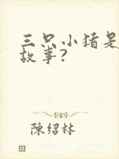 三只小猪是什么故事?封面