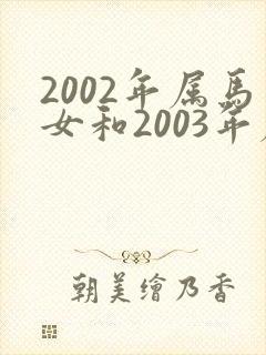2002年属马女和2003年属羊男