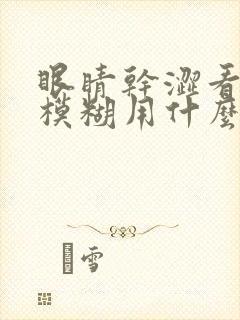 眼睛干涩看东西模糊用什么药