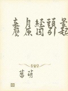 来月经头晕是什么原因引起的
