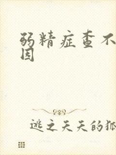 弱精症查不出原因
