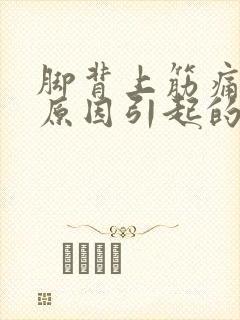 脚背上筋痛什么原因引起的