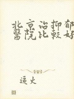 北京治抑郁哪家医院比较好封面