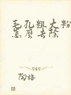 毛孔粗大粉刺多怎么去除封面