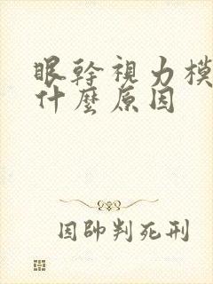眼干视力模糊是什么原因