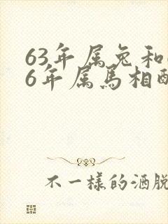 63年属兔和66年属马相配吗封面