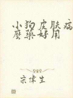 小狗皮肤病用什么药好用