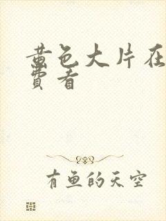 黄色大片在线免费看封面
