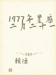 1977年农历二月二十一是什么命
