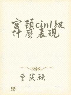 宫颈cin1级什么表现
