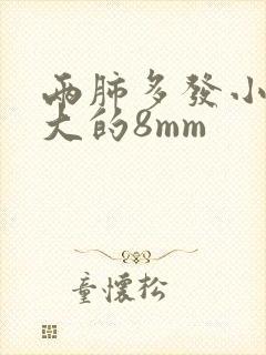 两肺多发小结节大的8mm