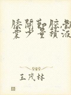 膝关节腔,髌上囊少量积液