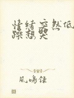 情绪突然低落烦躁想哭封面