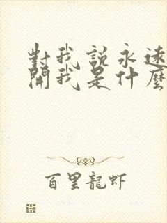 对我说永远不离开我是什么歌