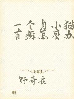 一个月小猫头上有癣怎么办