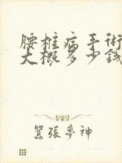 腰椎病手术费用大概多少钱封面