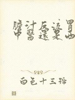 胆汁反流胃炎看中医还是西医好封面