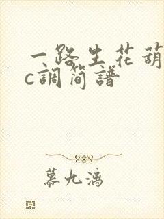 一路生花葫芦丝c调简谱封面