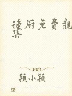后厨免费观看全集