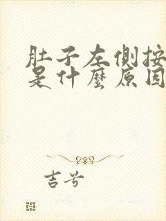 肚子左侧按压疼是什么原因女性