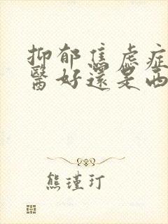 抑郁焦虑症看中医好还是西医好