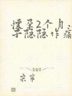 怀孕2个月小肚子隐隐作痛封面