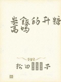 米饭的升糖指数高吗封面