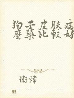 狗子皮肤病用什么药比较好封面
